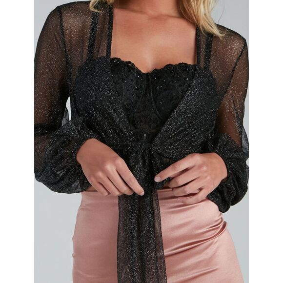 Windsor black mesh glitter jacket - Picture 13 of 14